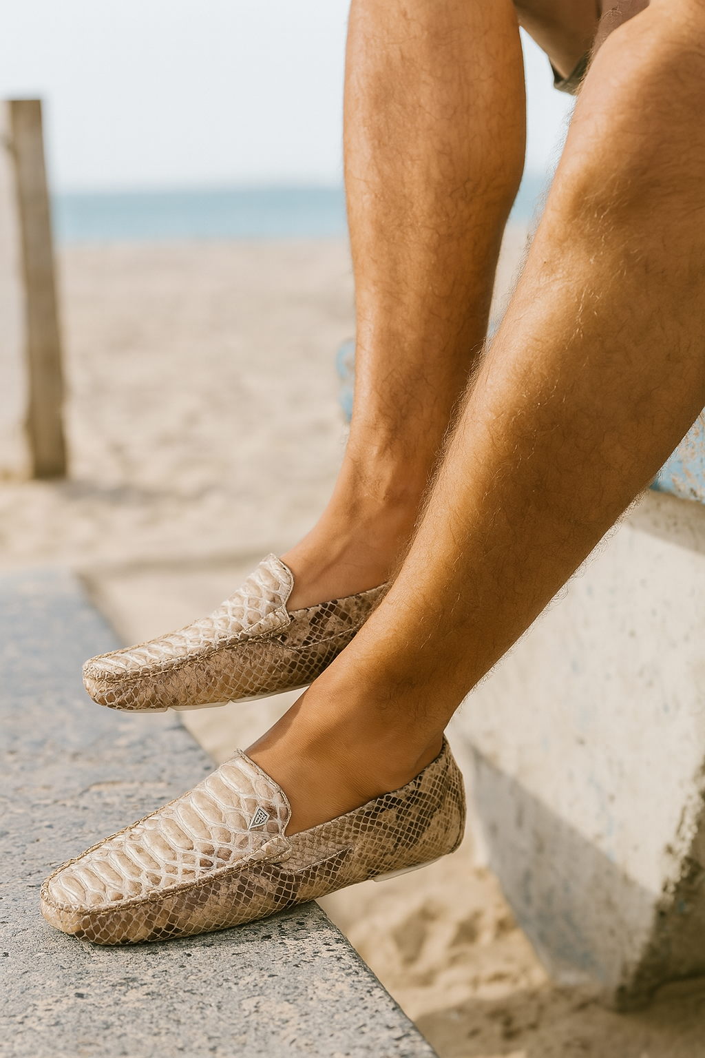 Exotic Genuine Python Loafers Artisan-Made Luxury Shoes