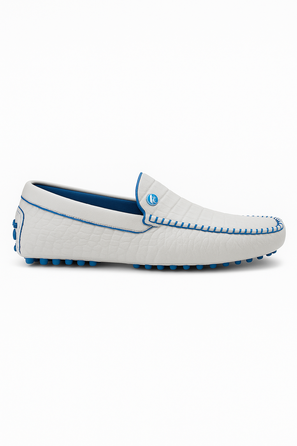 Distinctive crocodile-pattern embossed leather