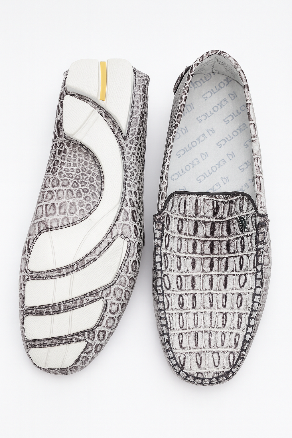 Handcrafted Alligator Embossed Slip-Ons