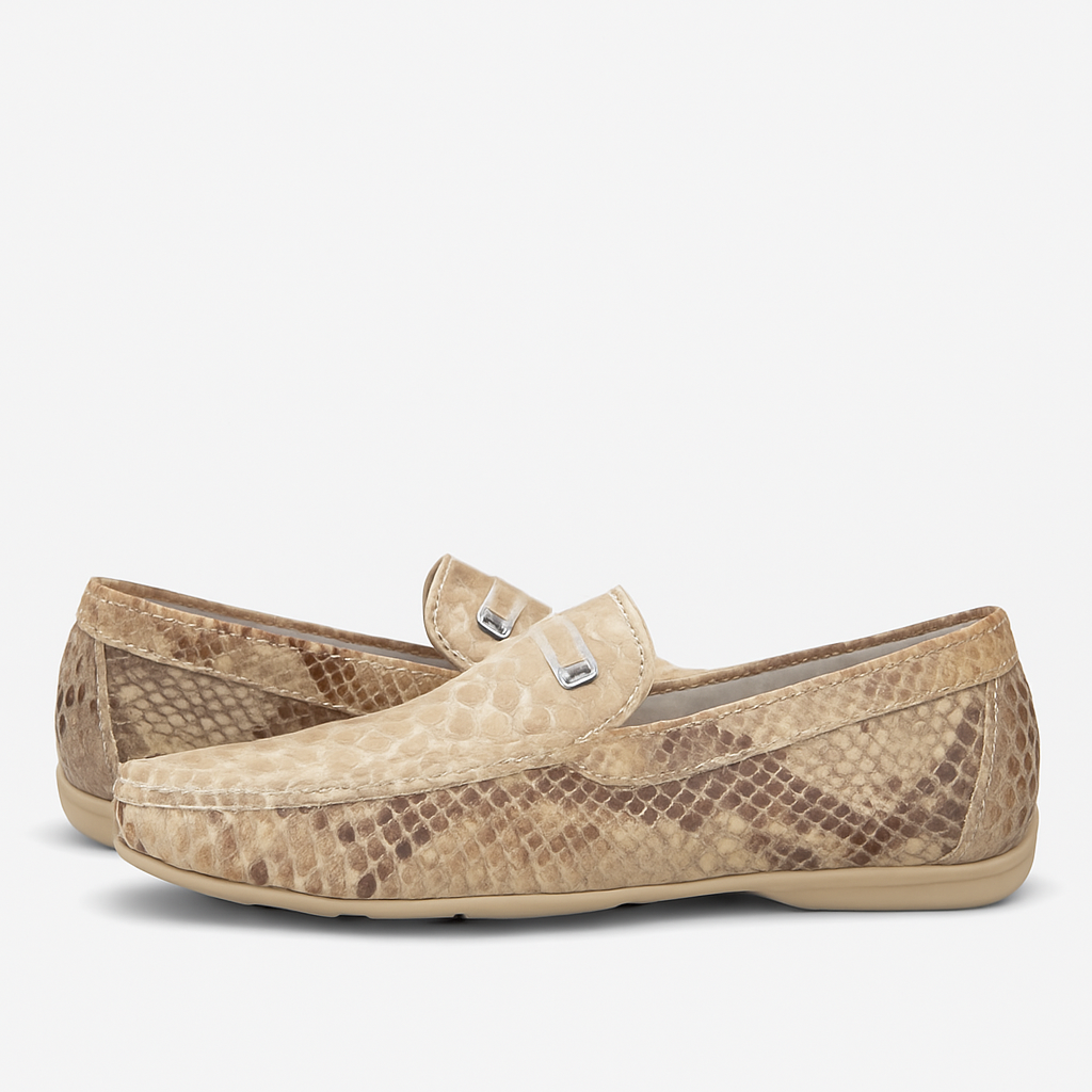 Exotic Genuine Python Loafers Artisan-Made Luxury Shoes