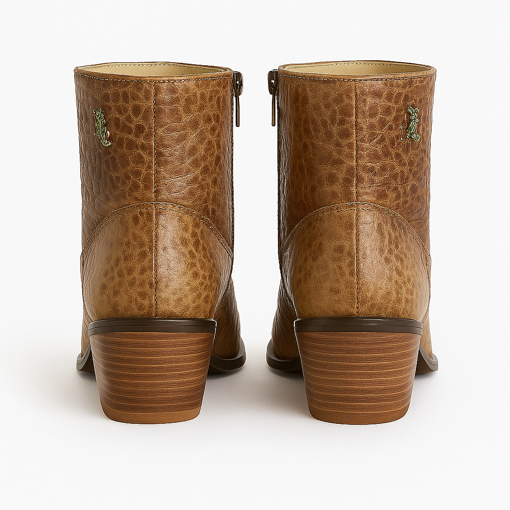 Premium crocodile embossed leather Boots with Convertible Styling