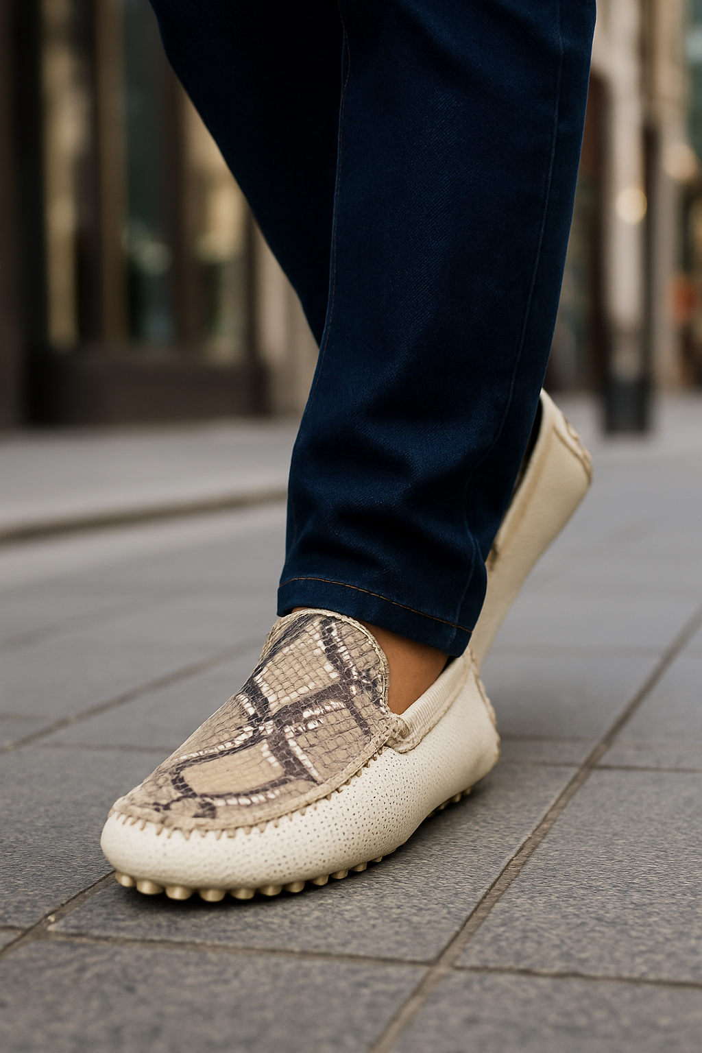 Handmade Python Casual Moccasins