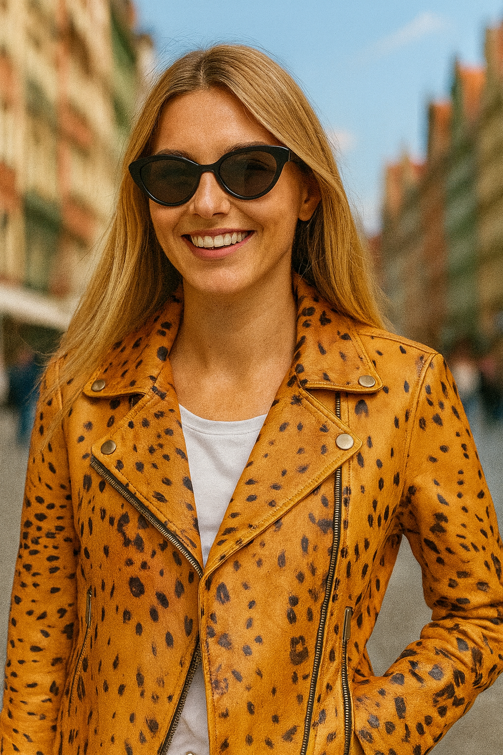 Canyon Leopard Leather Moto
