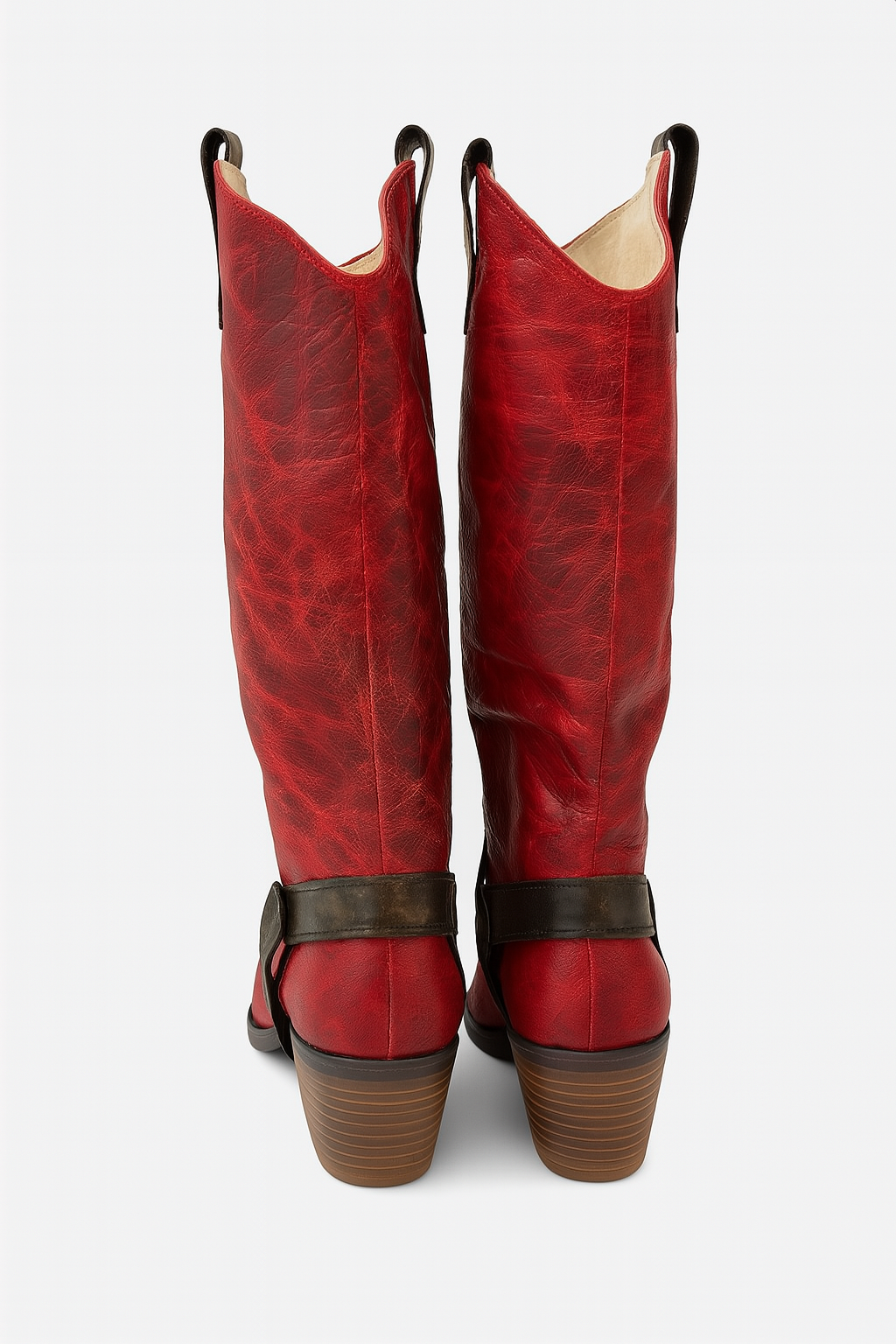 Rust Red 2-in-1 Distressed Ankle