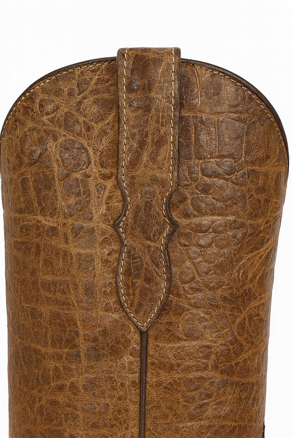 Men’s Pirarucu & Cowhide Western Boots – Embossed Exotic Leather, Square Toe