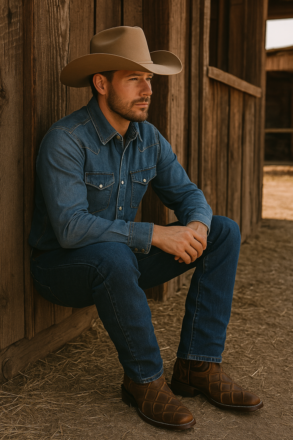 Pirarucu-Embossed Exotic Leather Cowboy Boots – Bucéfalo Collection