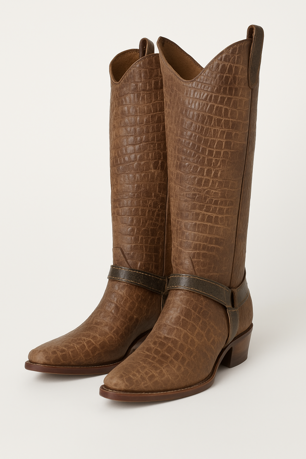 Artisan Exotic Animal-Inspired Leather Boots