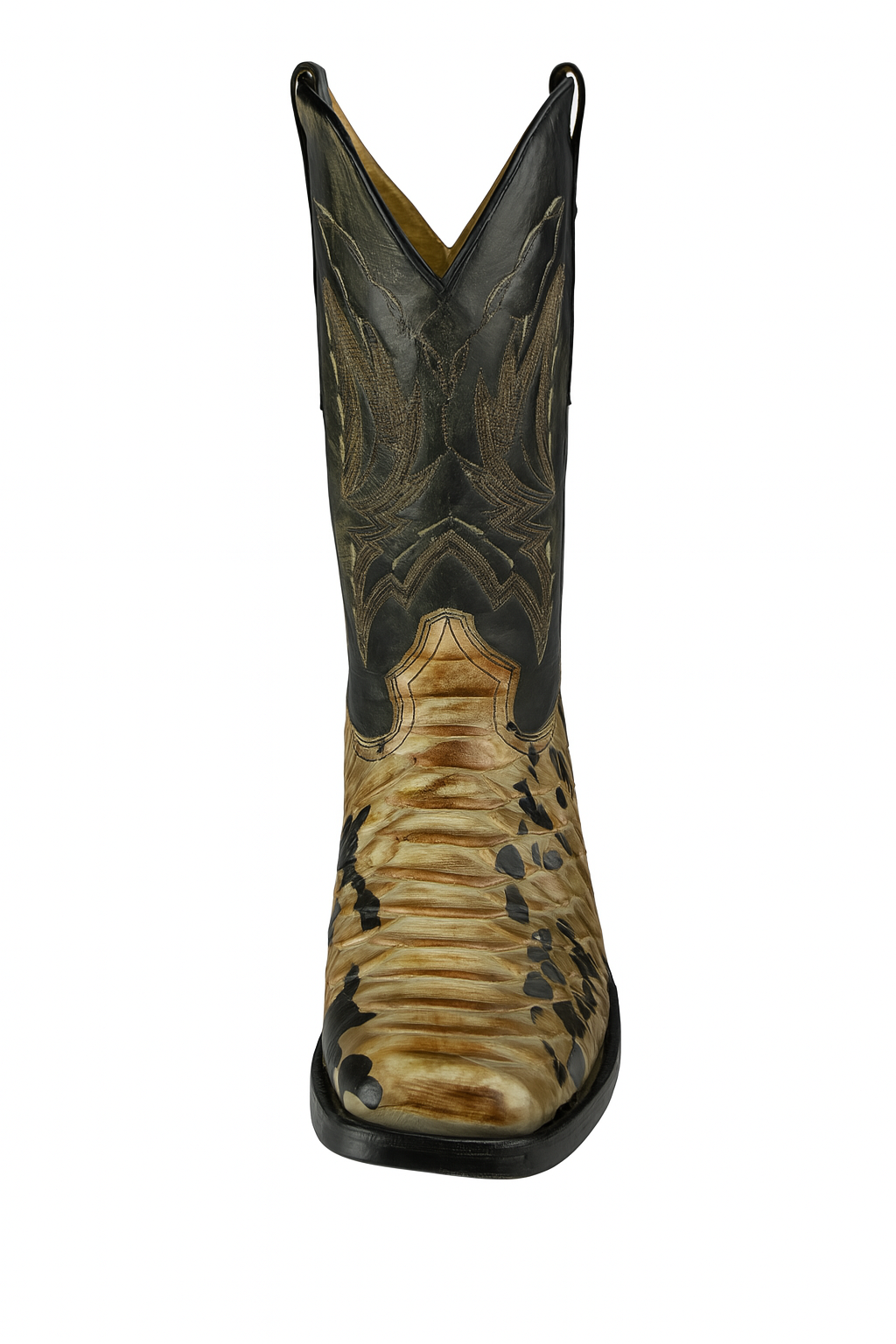 Genuine Python Embossed,Hand Decorated Western Boots