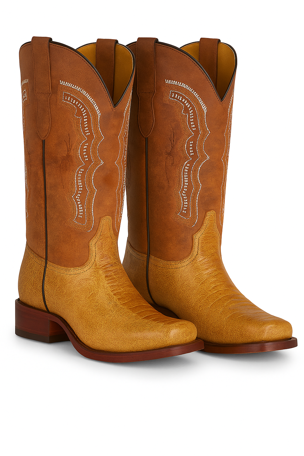 Exotic Western Cowboy Boots – Embossed Ostrich Leg