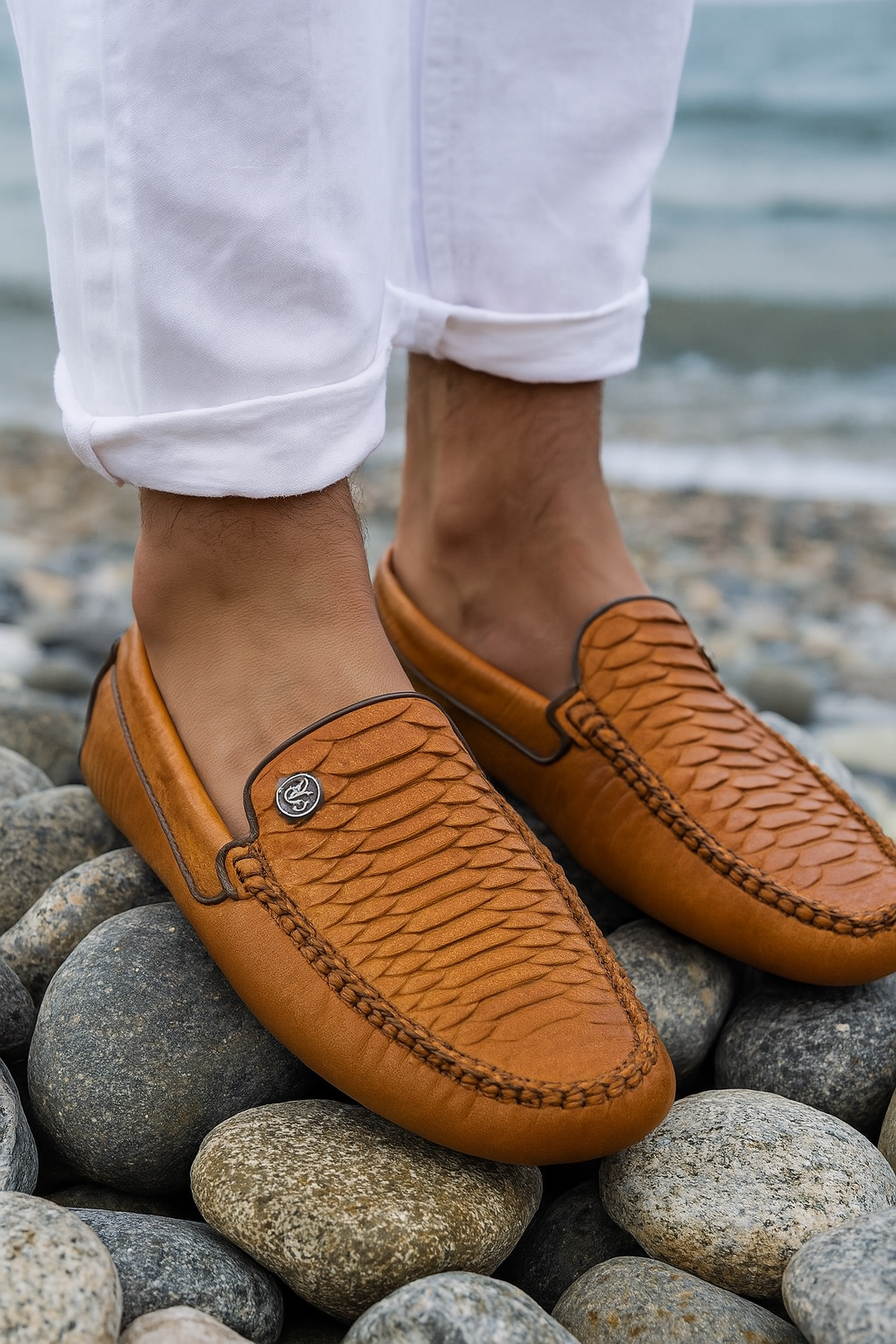 Premium leather upper with p