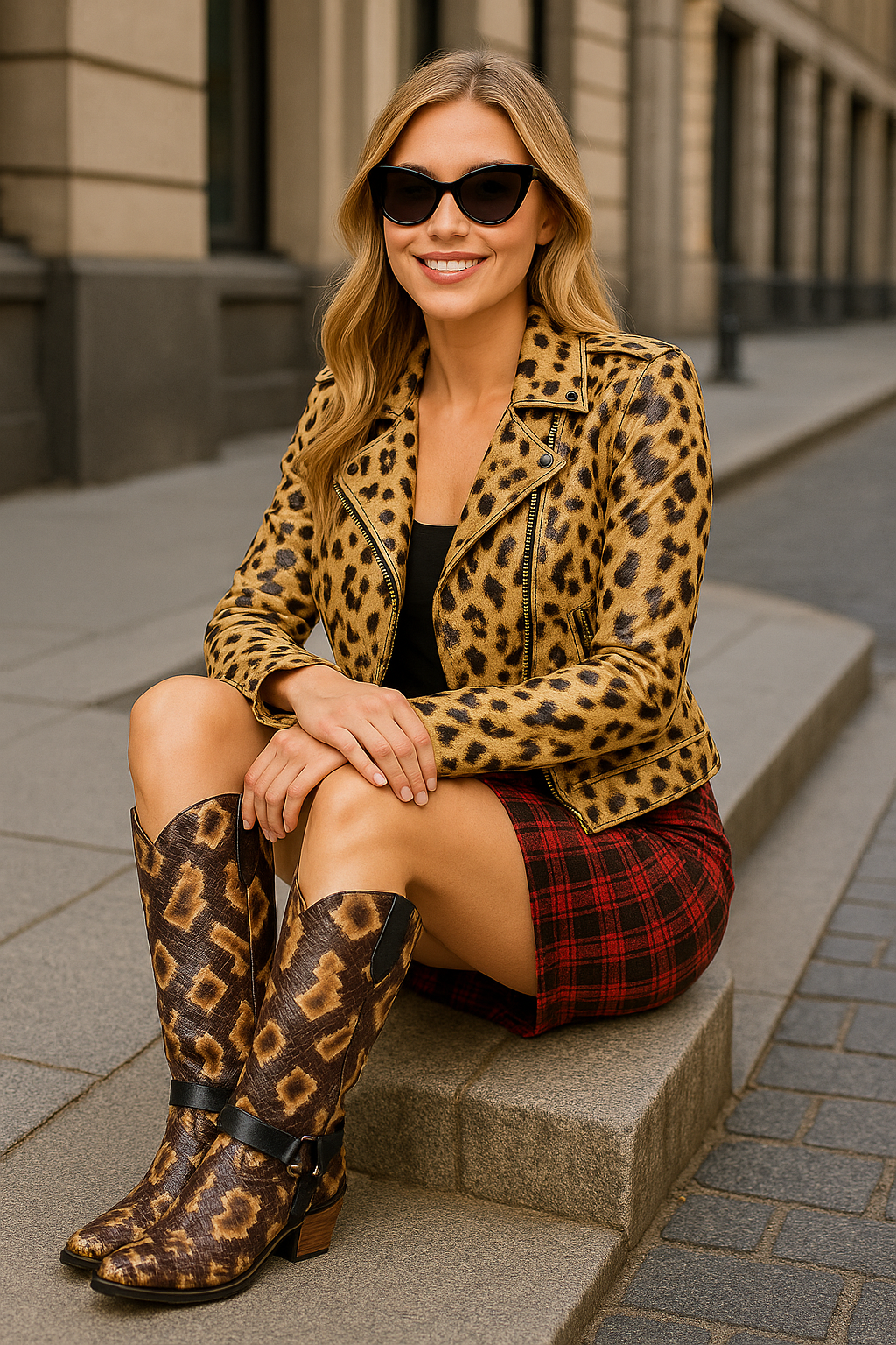Premium Embossed Snake Leather Boots
