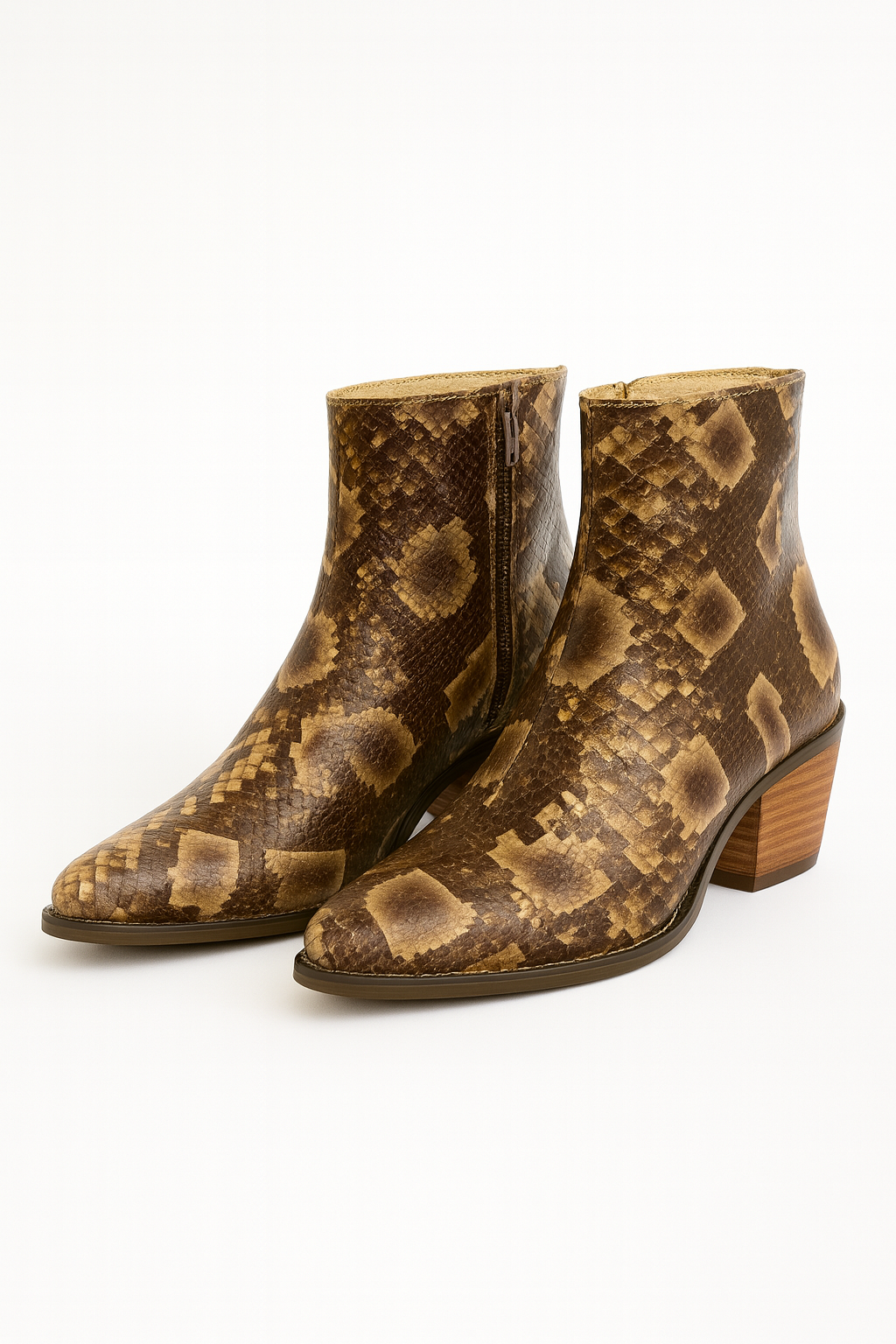 Premium Embossed Snake Leather Boots