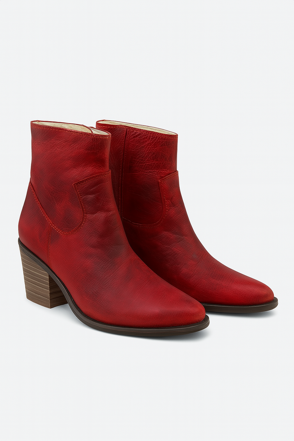 Rust Red 2-in-1 Distressed Ankle