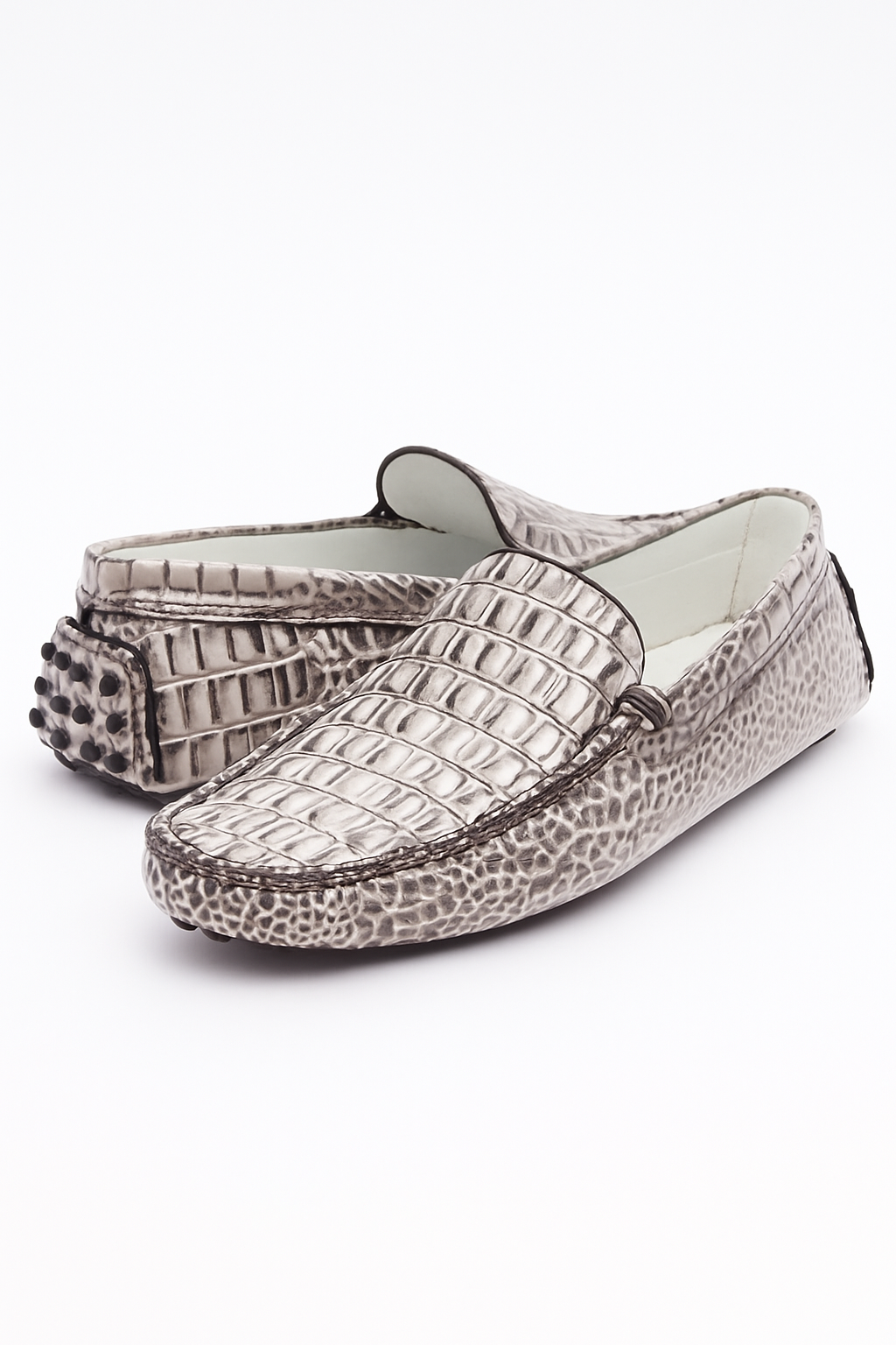 Handcrafted Alligator Embossed Slip-Ons