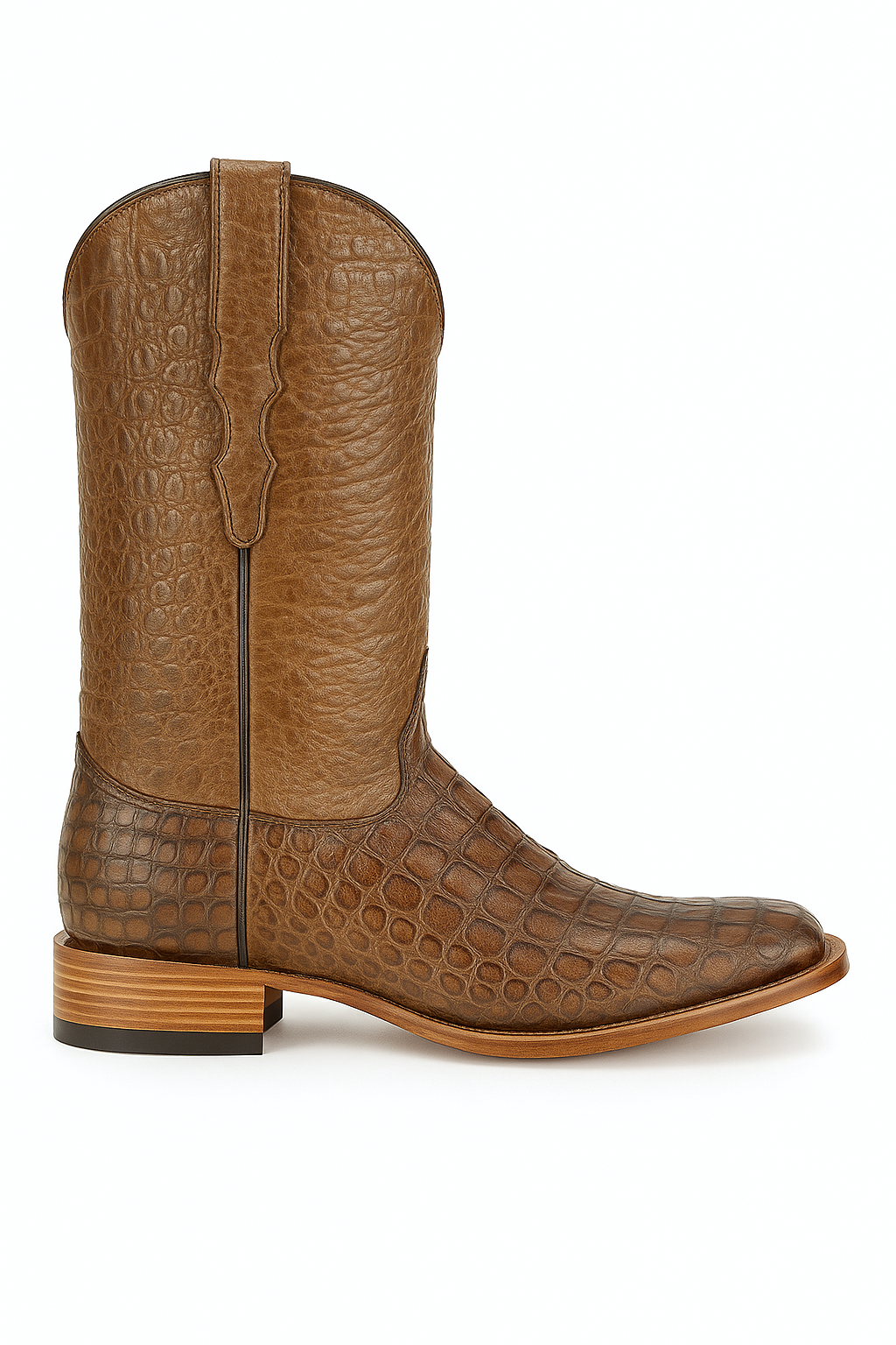 Premium Alligator Embossed Western Boots – Handcrafted Leather