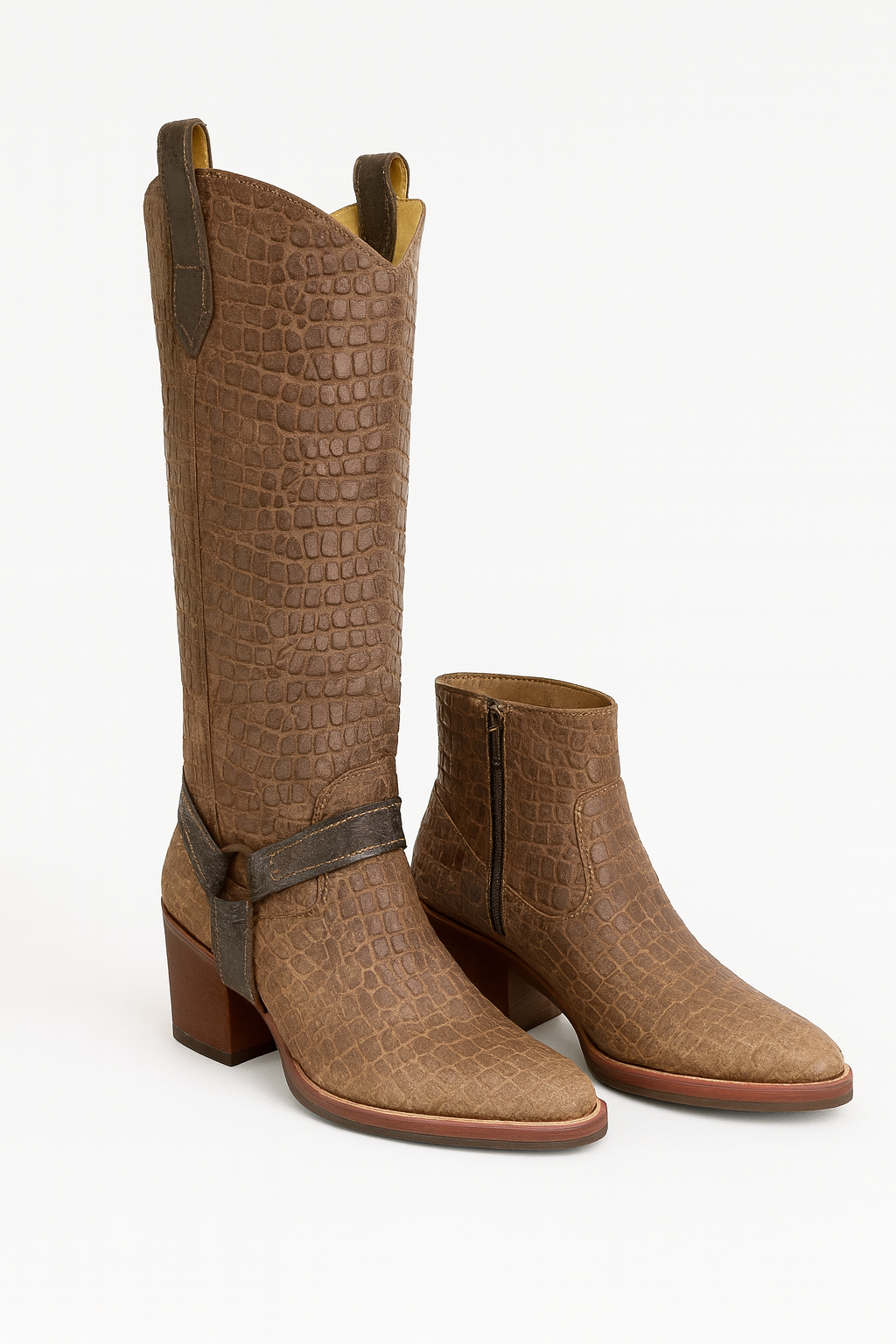Artisan Exotic Animal-Inspired Leather Boots