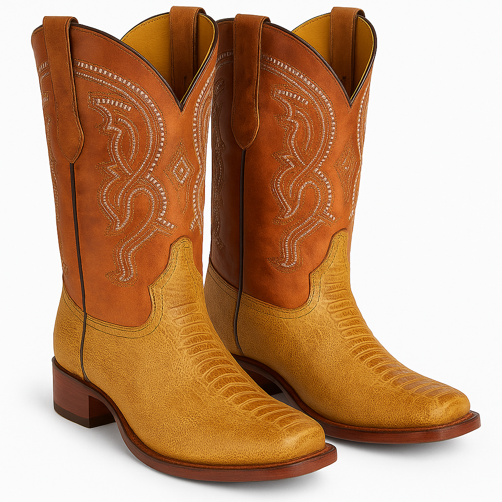 Exotic Western Cowboy Boots – Embossed Ostrich Leg