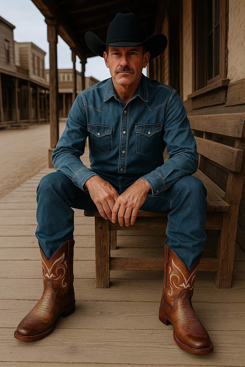 Lizard Embossed Handcrafted Cowboy Boots