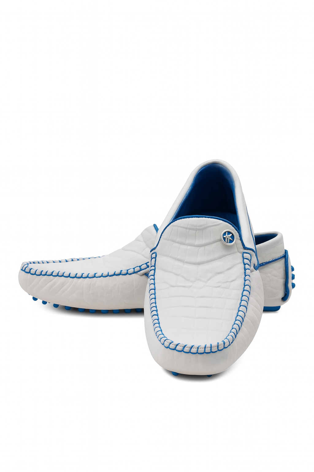 Distinctive crocodile-pattern embossed leather