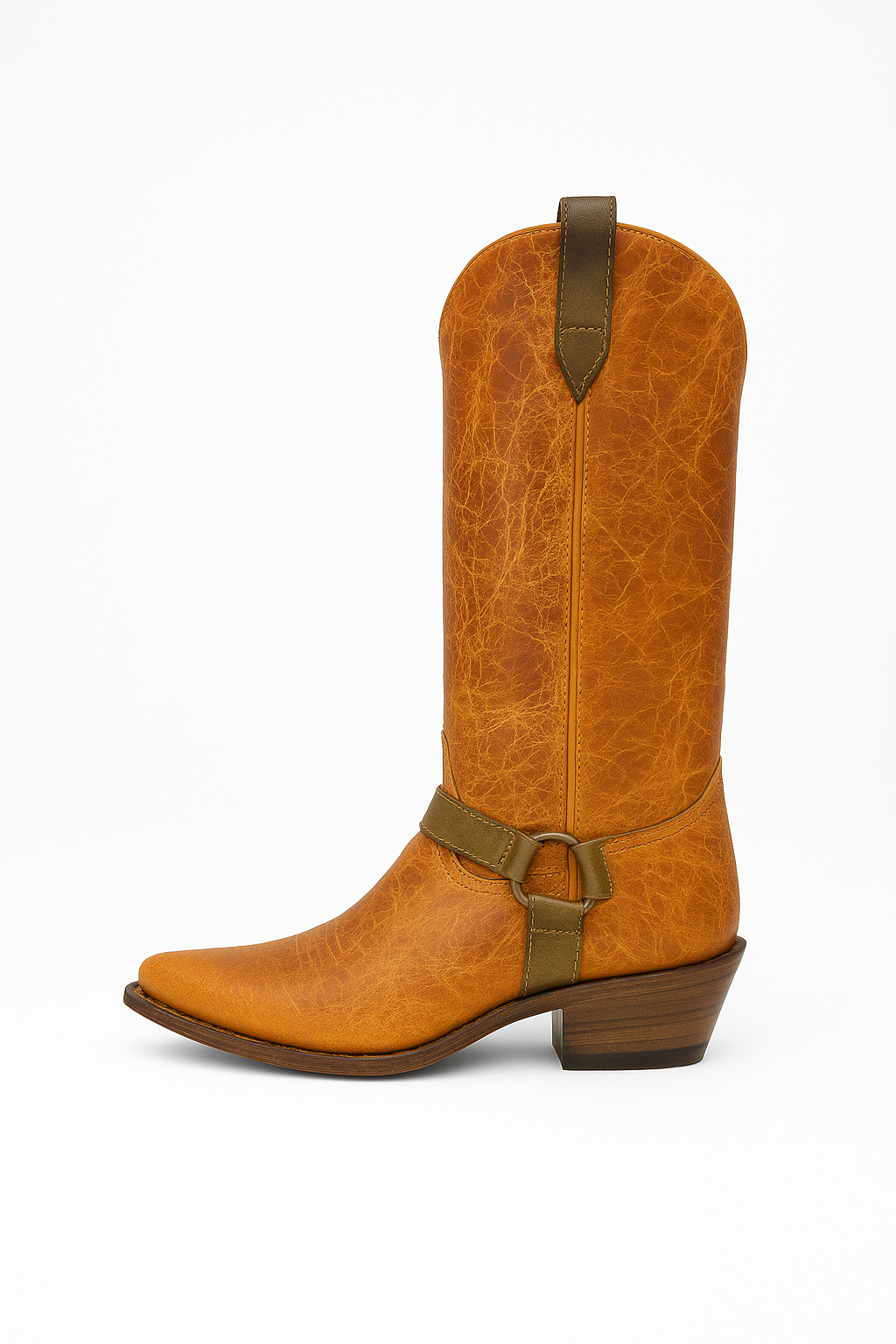 Western 2 in 1 Boots – Distressed Leather Look