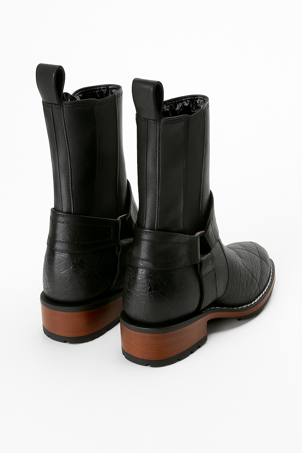 Premium Exotic Square-Toe Motorcycle Boots