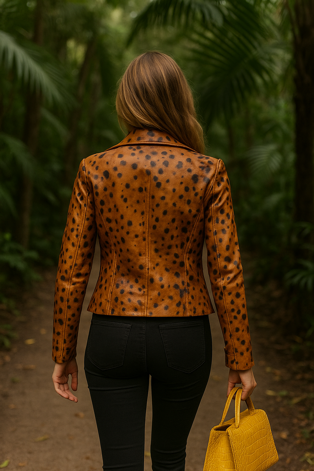 Canyon Leopard Leather Moto