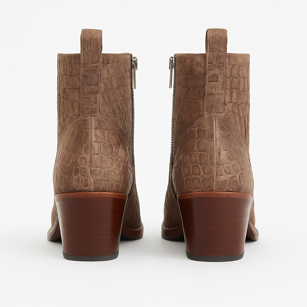 Artisan Exotic Animal-Inspired Leather Boots