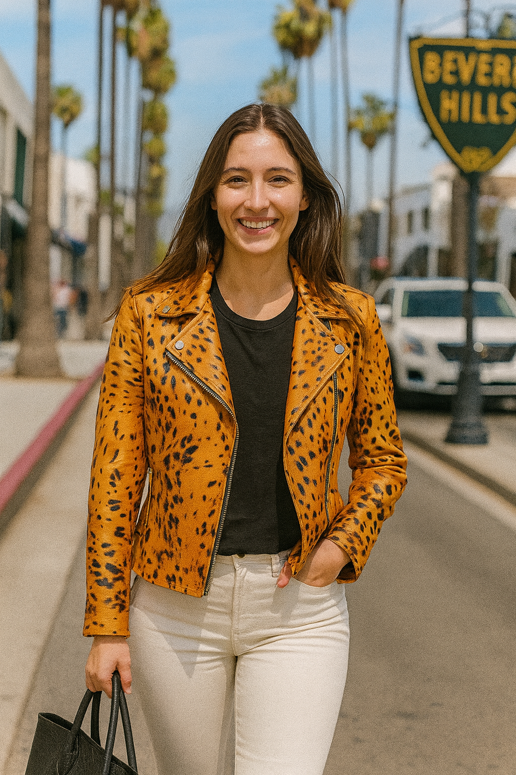 Canyon Leopard Leather Moto