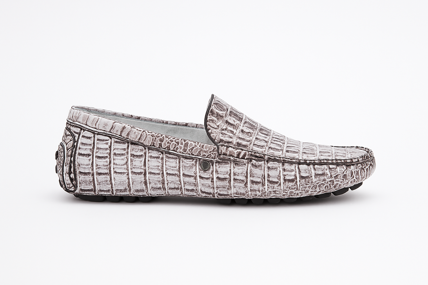Handcrafted Alligator Embossed Slip-Ons