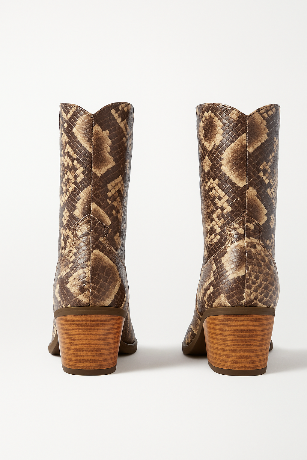 Premium Embossed Snake Leather Boots