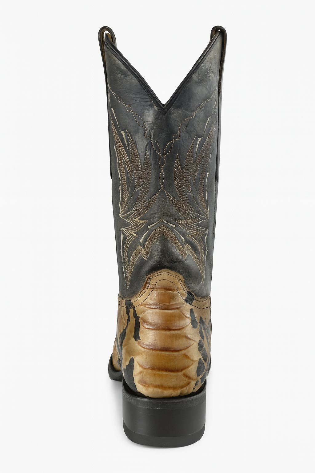 Genuine Python Embossed,Hand Decorated Western Boots