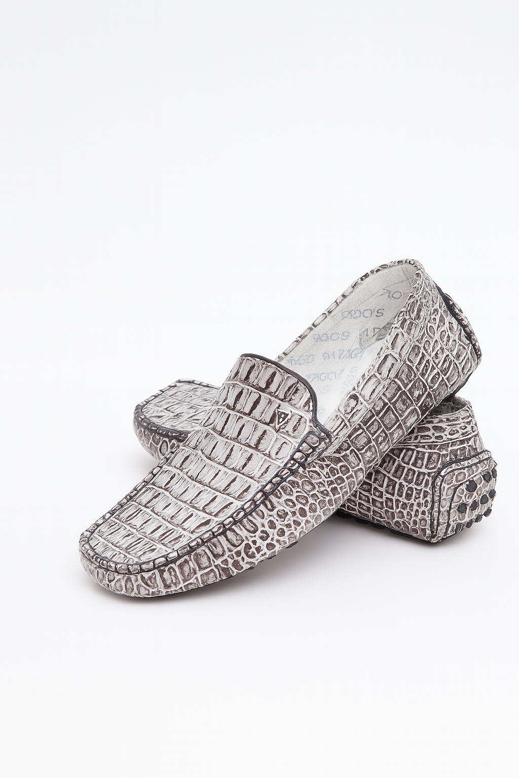Handcrafted Alligator Embossed Slip-Ons