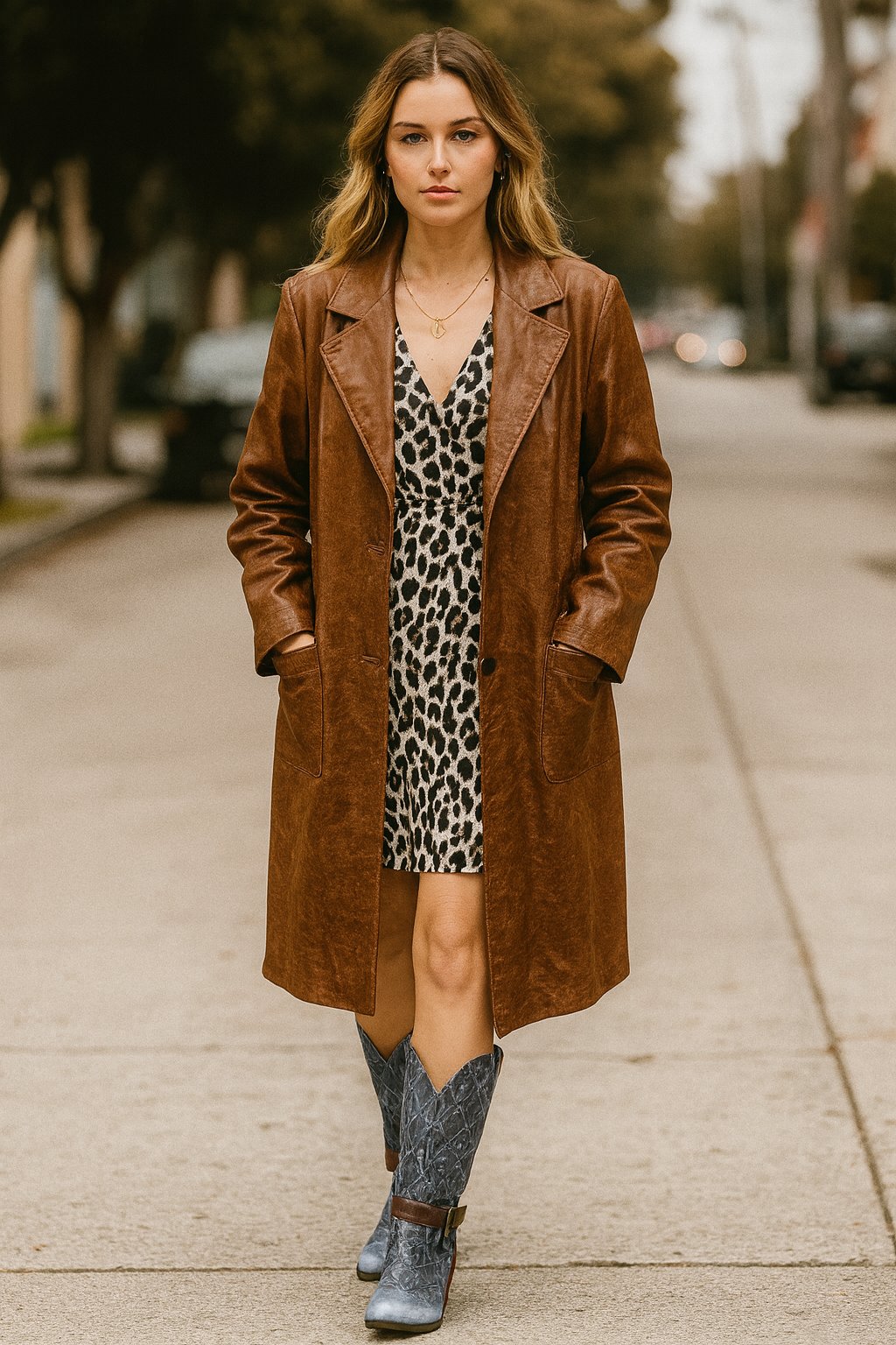 Pirarucu-Embossed Leather Boots – Exclusive 2-in-1 Design, Handcrafted with Custom Decorative Accents for a Distinctive and Versatile Look
