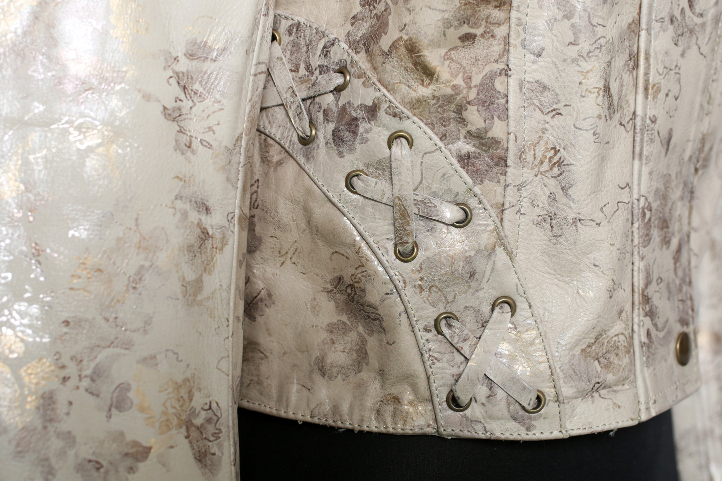 Antique Petal Leather Jacket new jersey
