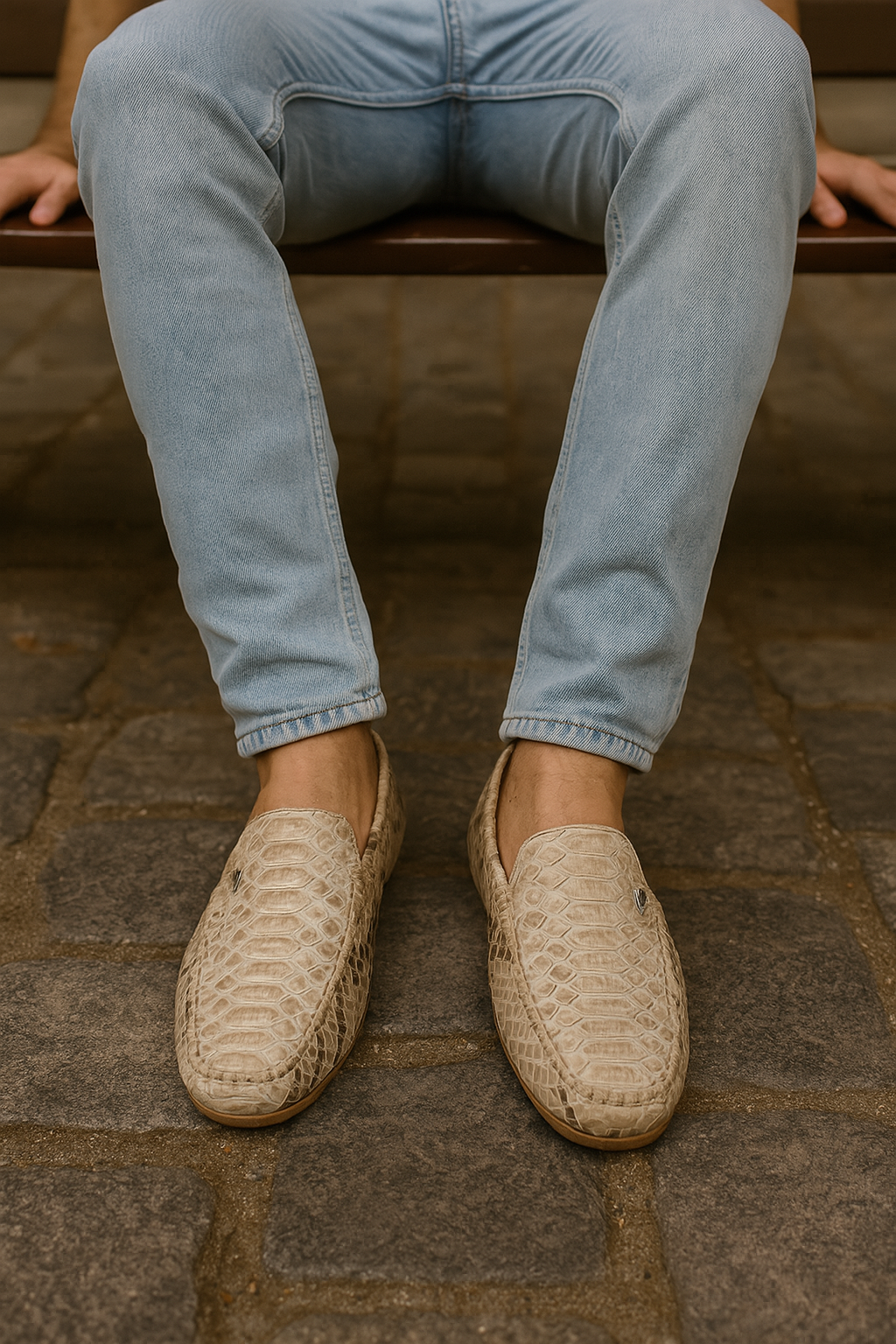 Exotic Genuine Python Loafers Artisan-Made Luxury Shoes