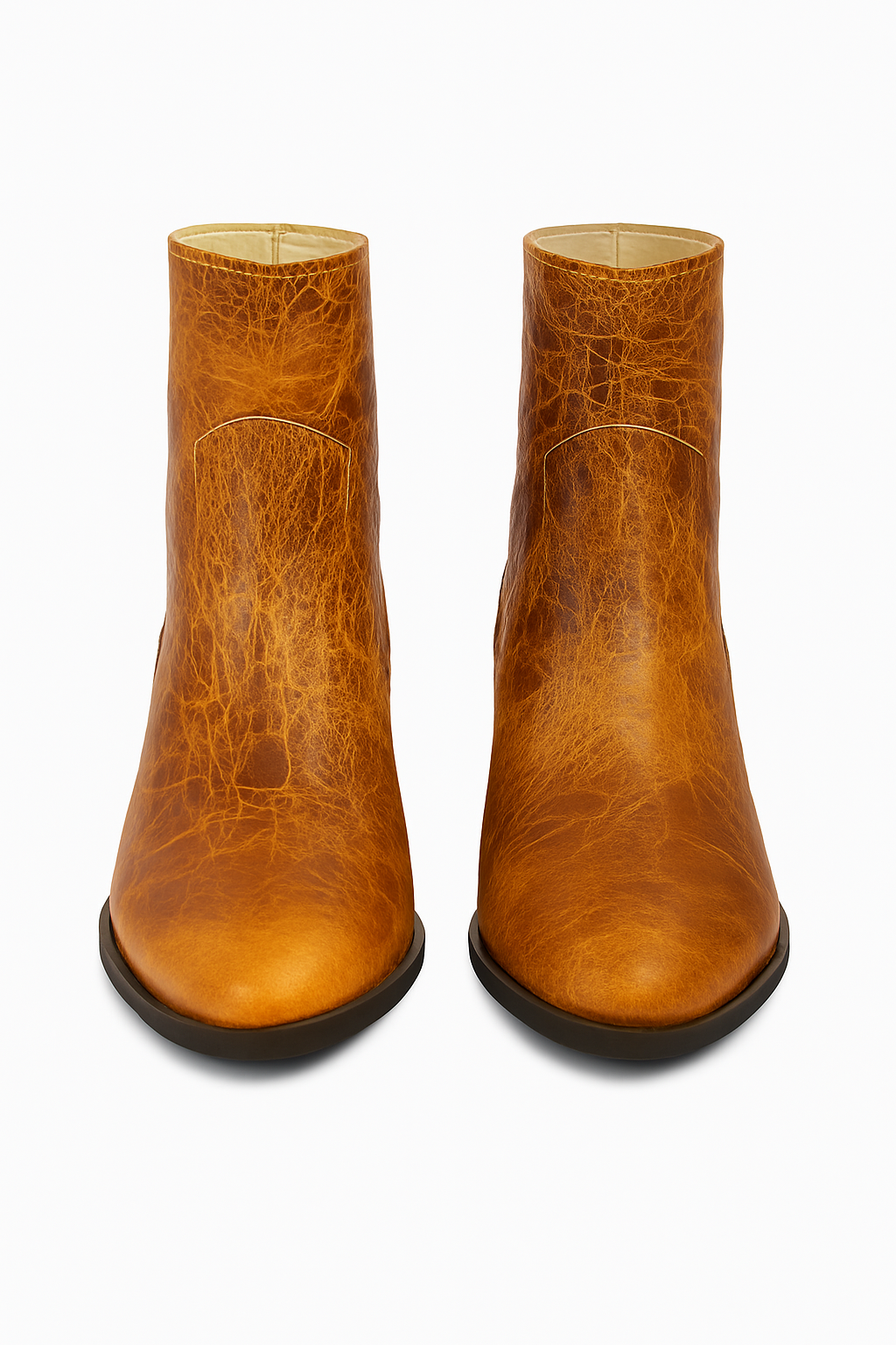 Western 2 in 1 Boots – Distressed Leather Look