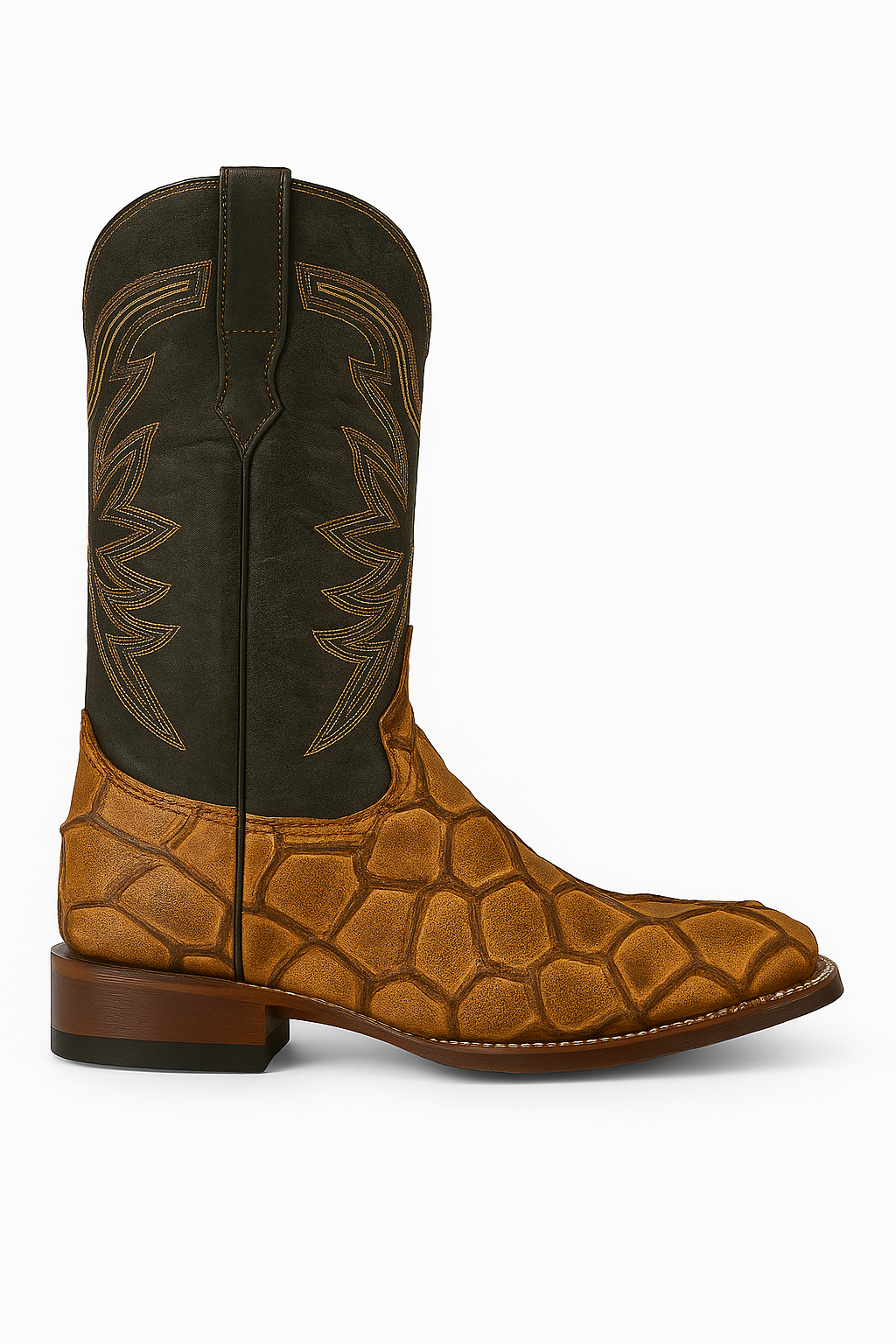 Pirarucu-Embossed Exotic Leather Cowboy Boots – Bucéfalo Collection