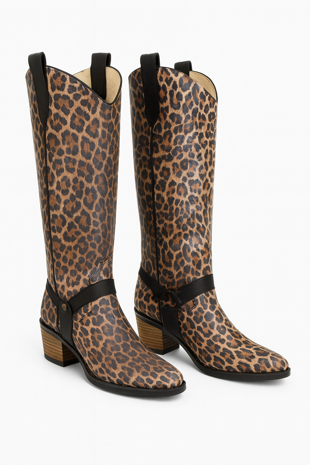 4. Convertible Leopard print boots — Western Tall & Casual Ankle
