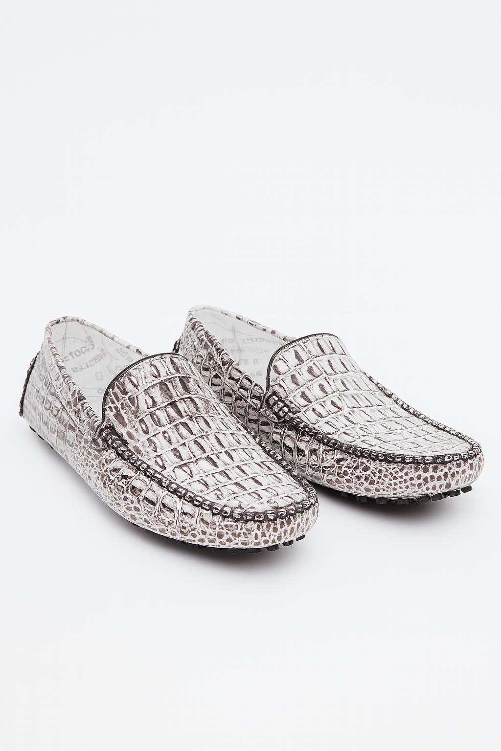 Handcrafted Alligator Embossed Slip-Ons