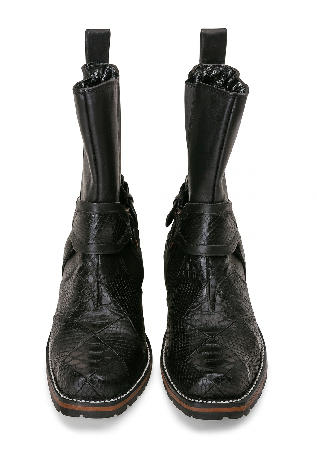 Premium Exotic Square-Toe Motorcycle Boots