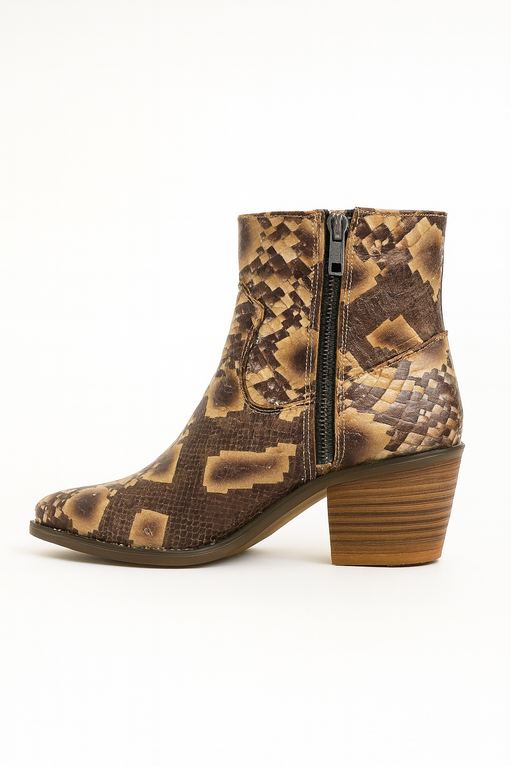 Premium Embossed Snake Leather Boots