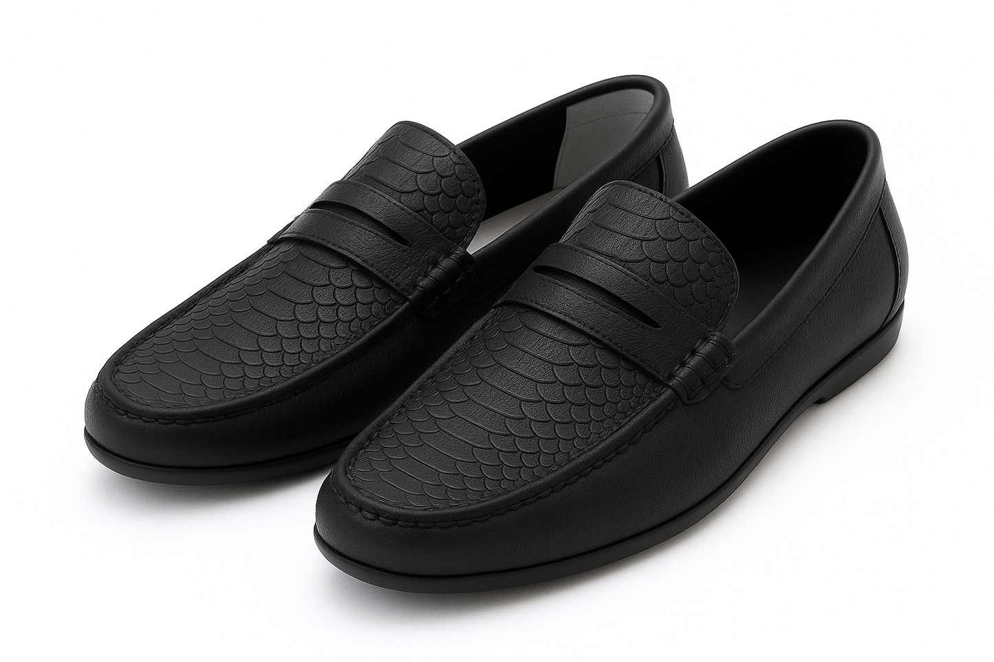 Premium Genuine Python Embossed Slip-Ons