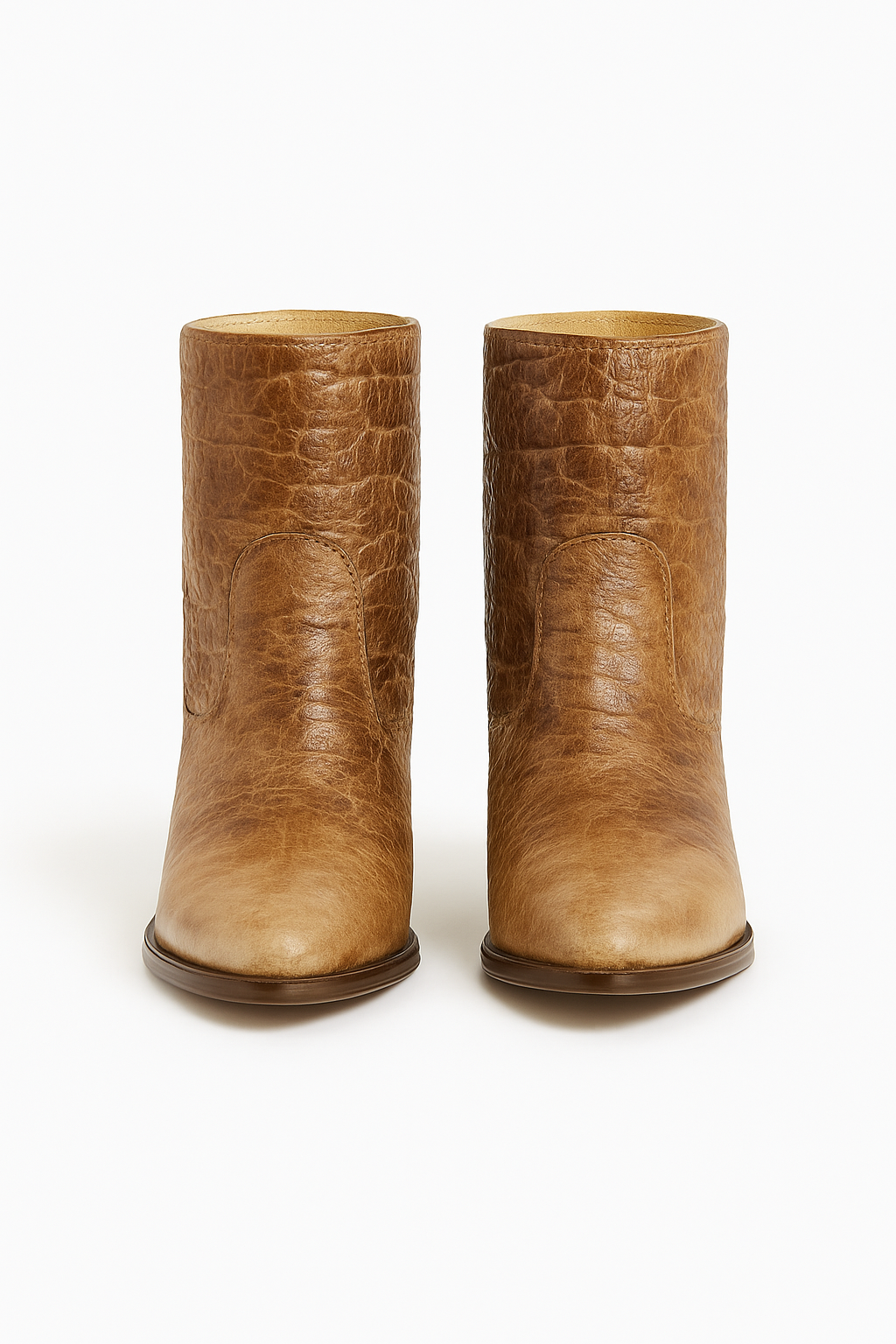 Premium crocodile embossed leather Boots with Convertible Styling
