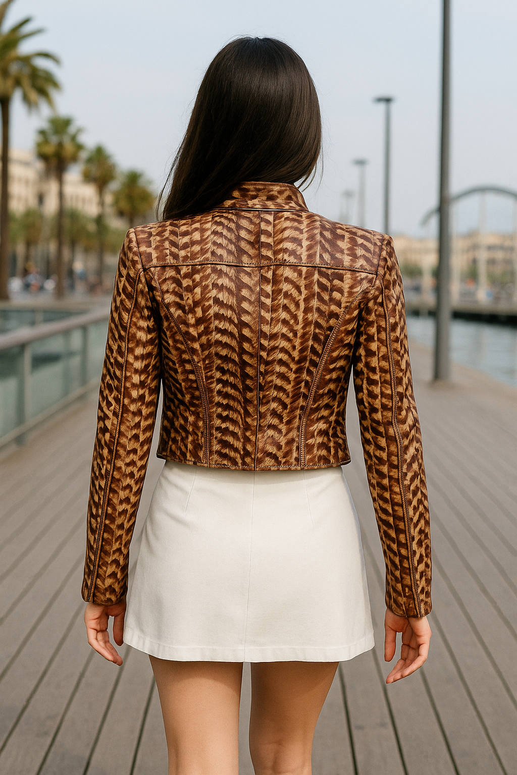 Barcelona Feather Print Jacket