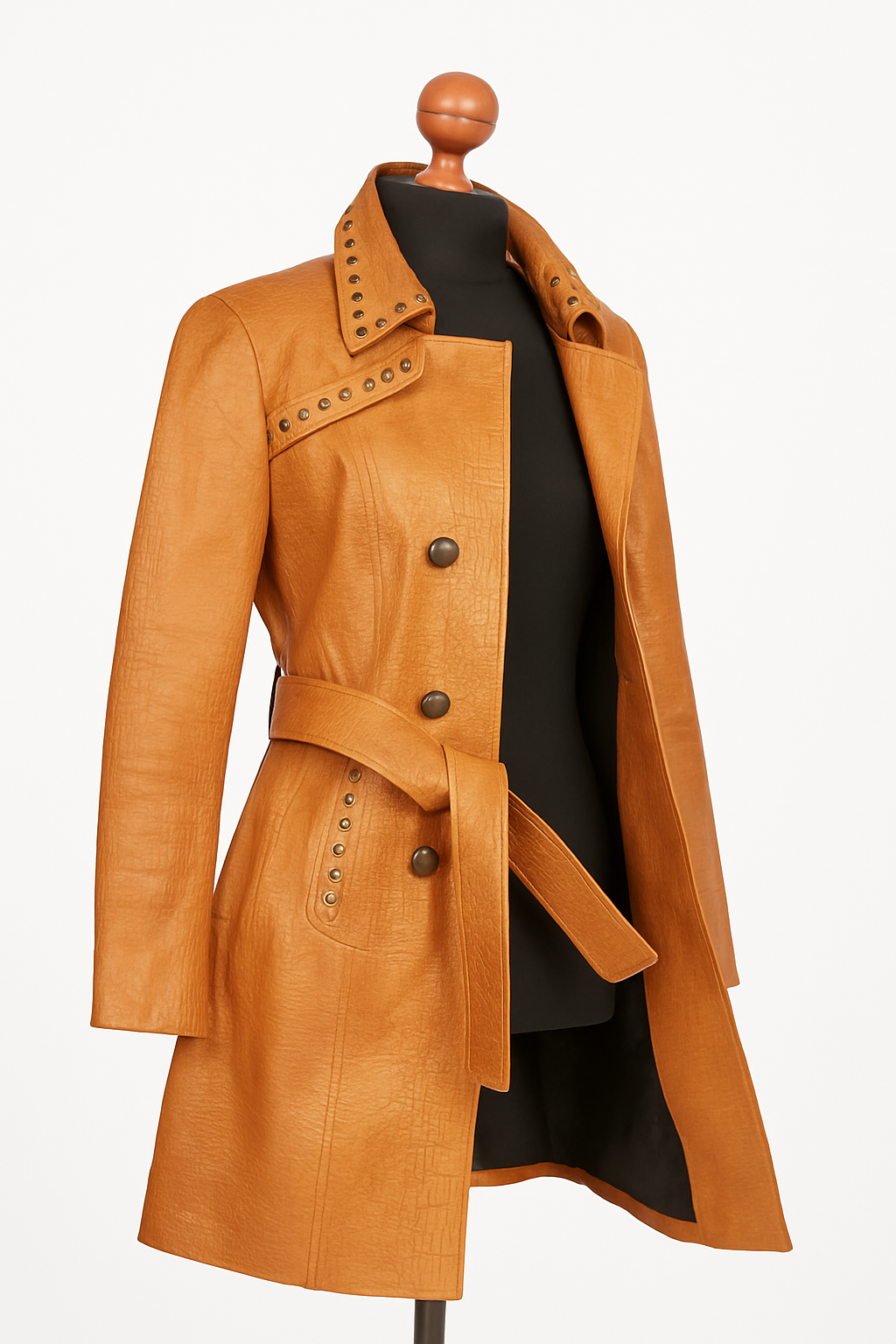 Embossed Croc Trench in Distressed Finish