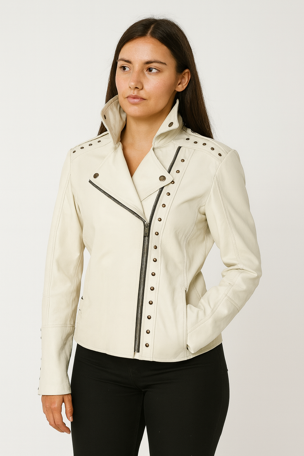 Off-White Biker Jacket – Stud Detail Edition