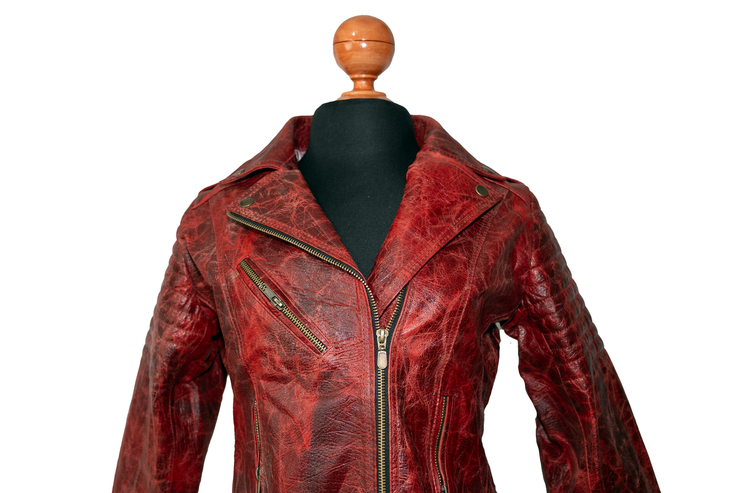 Vintage Flame Leather Moto