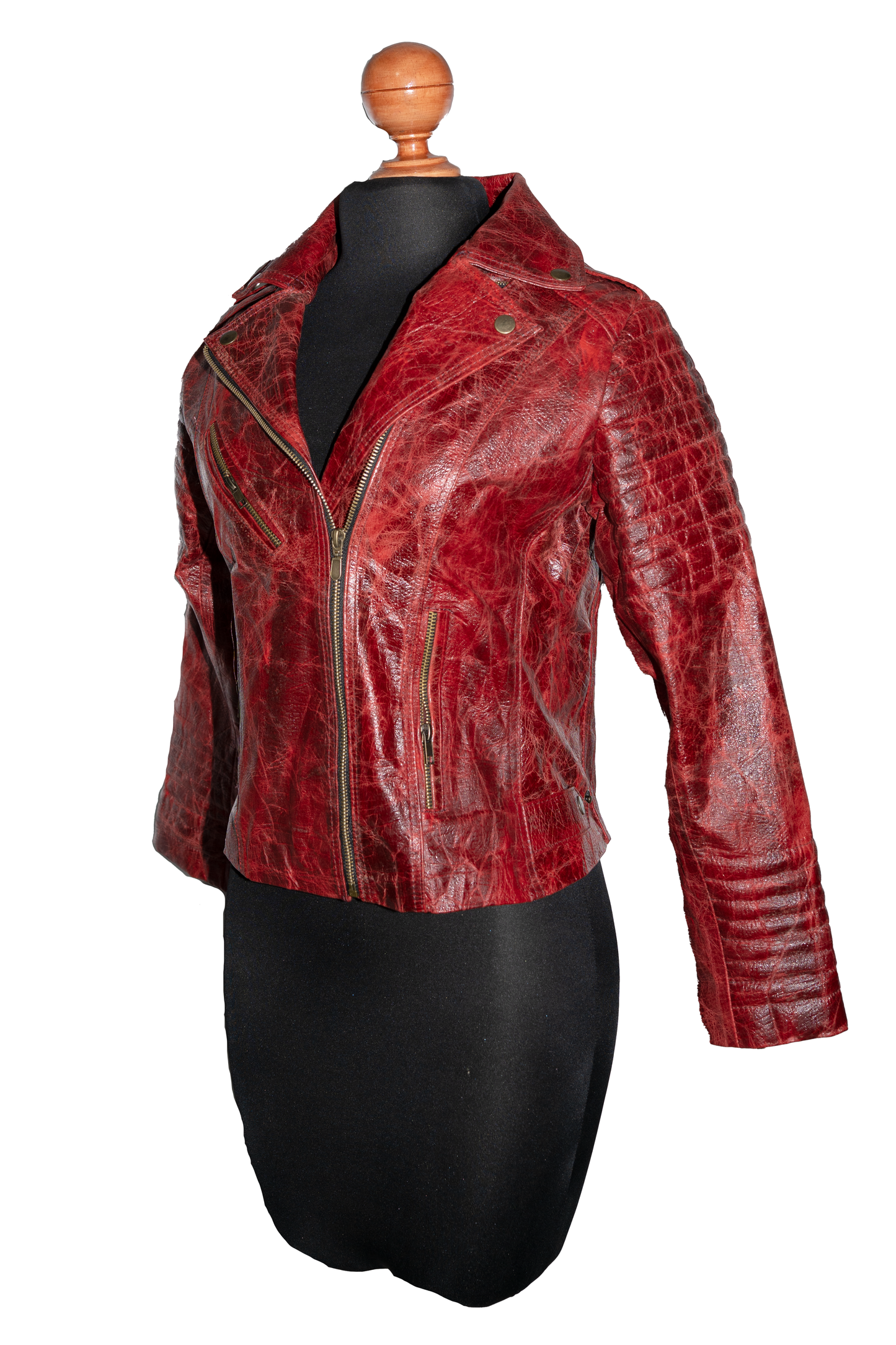 Vintage Flame Leather Moto