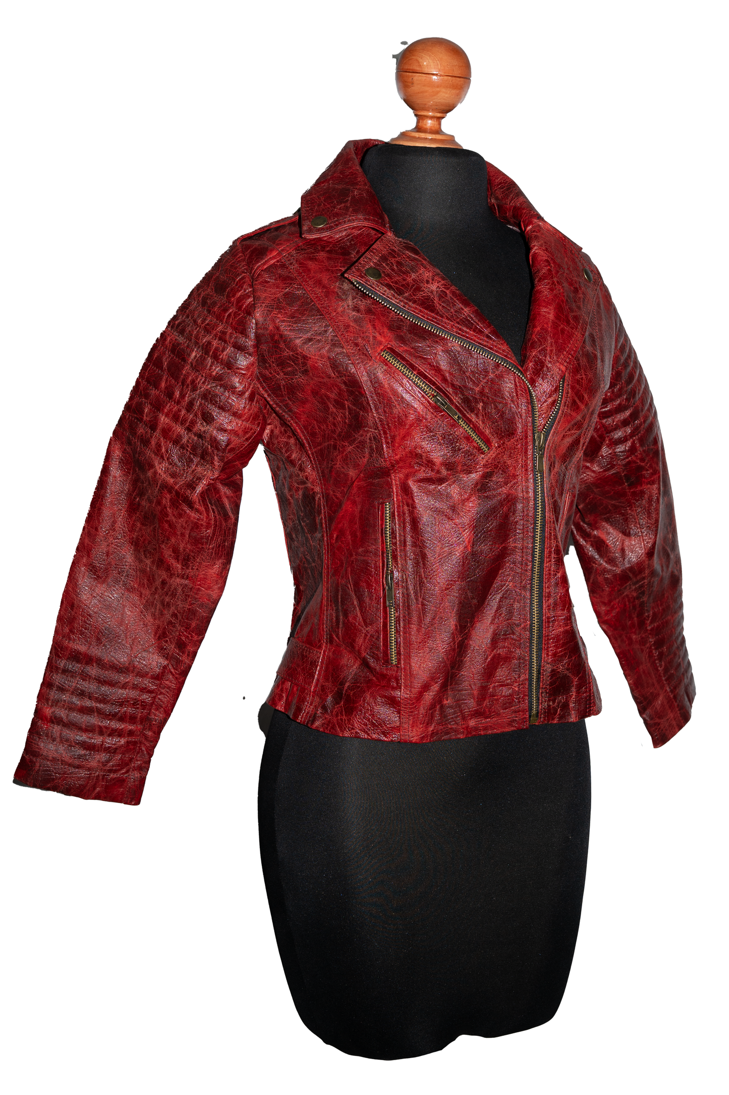 Vintage Flame Leather Moto