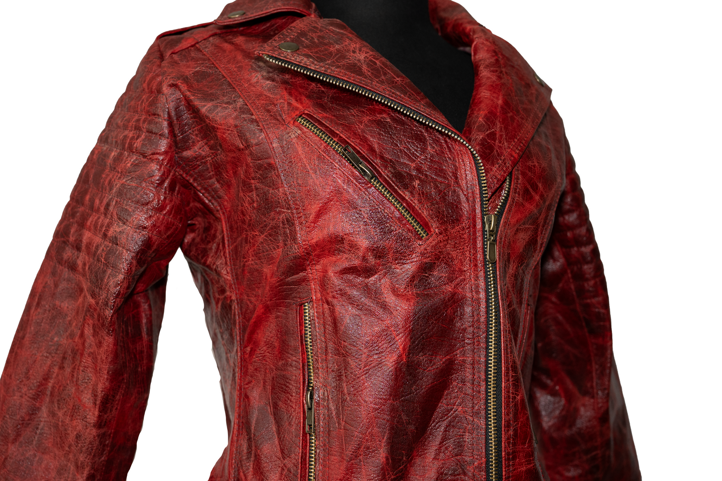 Vintage Flame Leather Moto